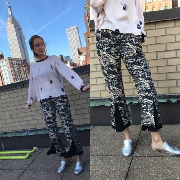 Rachel Comey Pants - SALE Rachel Comey Abstract Dotted Pleated Flare Pa